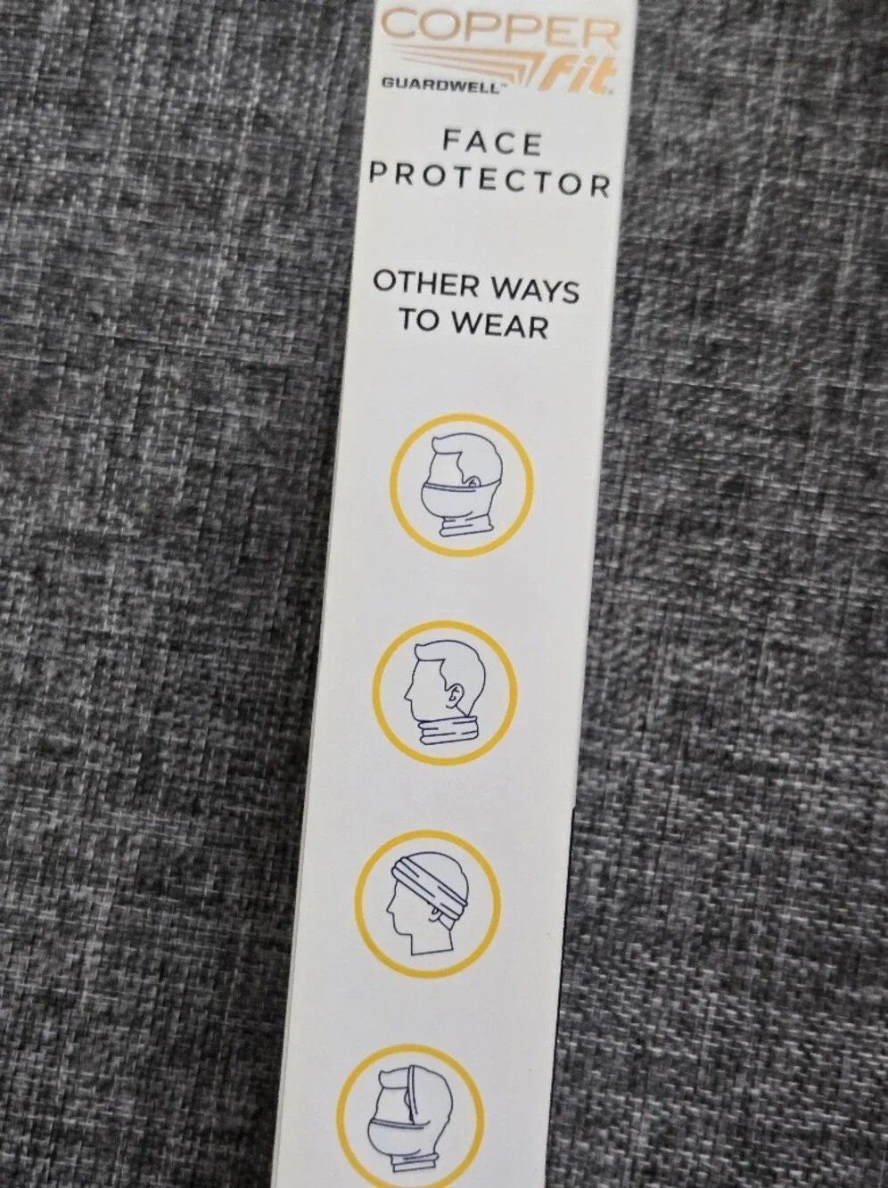 Copper Fit Guardwell Face Protector Neck Gaiter Blue NEW One Size Fits Most
